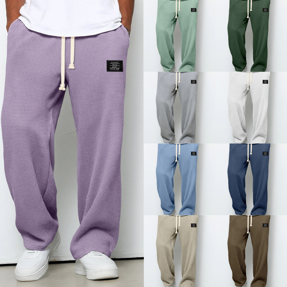 Pantalones anchos con cintura ajustable