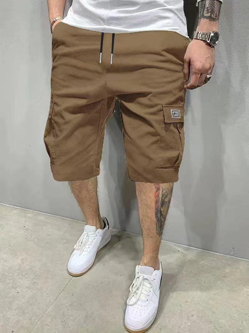 Pantalones cortos tipo cargo para hombre
