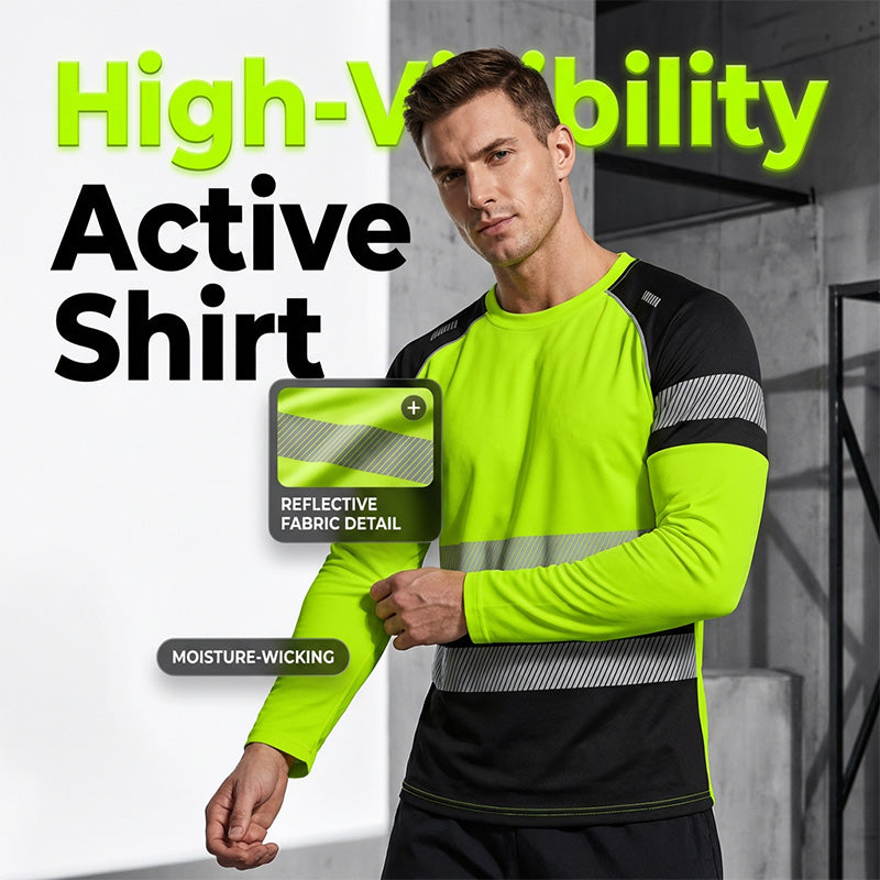 Camiseta de manga larga deportiva para hombre.